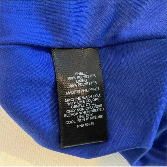 Blue chiffon fit and flare Express dress size 2 in Excellent pre owned condition - Picture 11 of 11